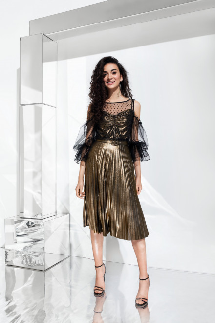 Юбка золотого цвета А1117/8