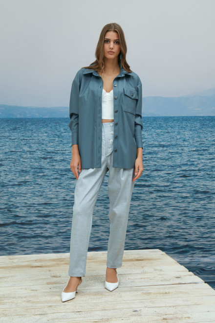 Рубашка коричневая A1713/16