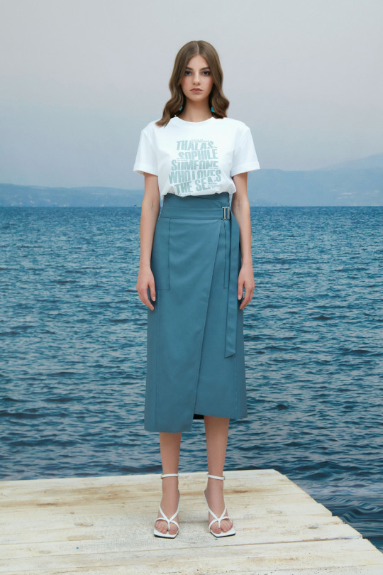 Юбка голубая A1700/8 