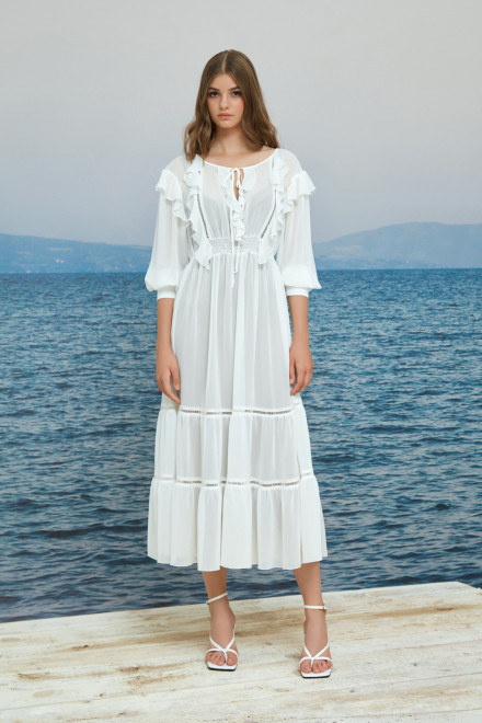 Платье молочного цвета A1727/1