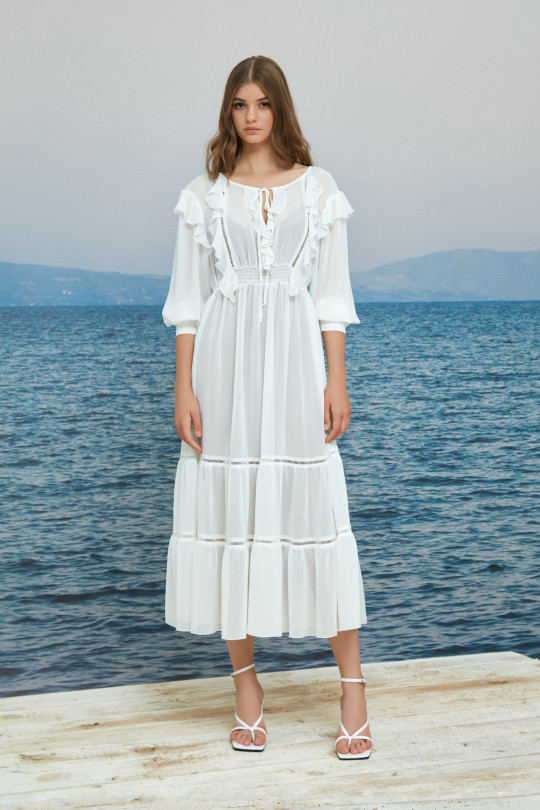 Платье молочного цвета A1727/1