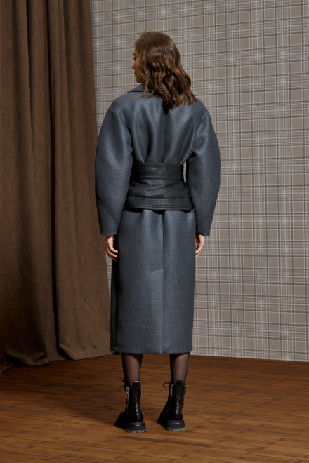 Пальто серое A1802/12