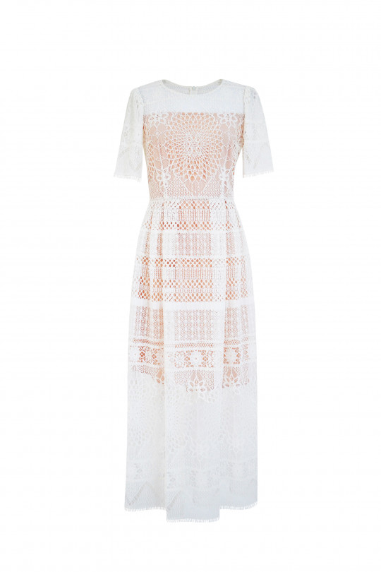 Платье А2366/1а молочное