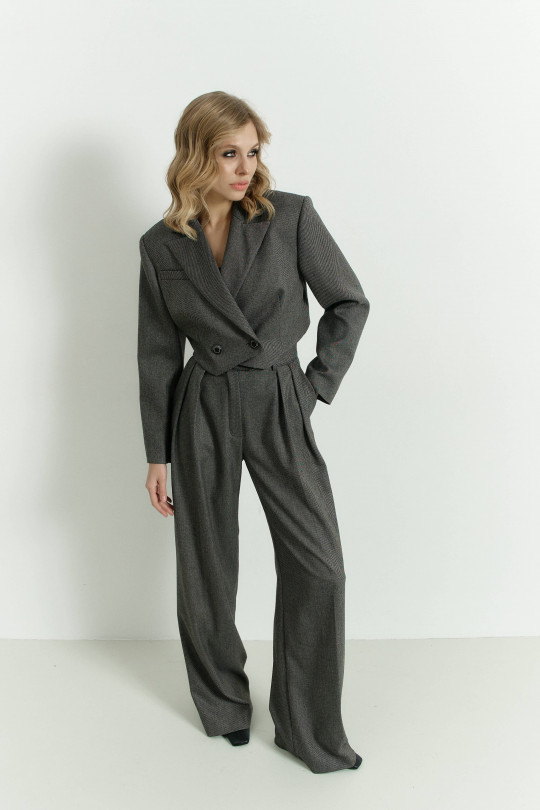 Брюки А2432/6 бежево-коричневый