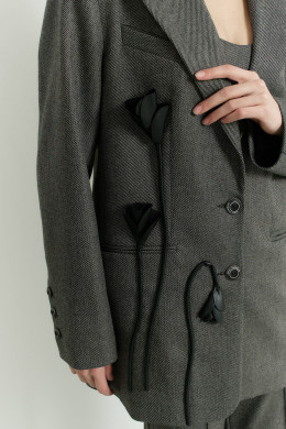 Жакет А2434/4 бежево-коричневый