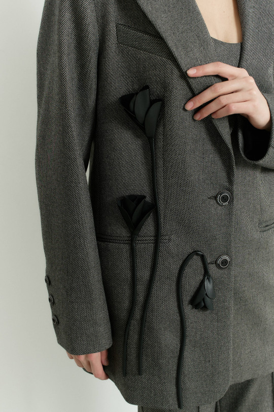 Жакет А2434/4 бежево-коричневый