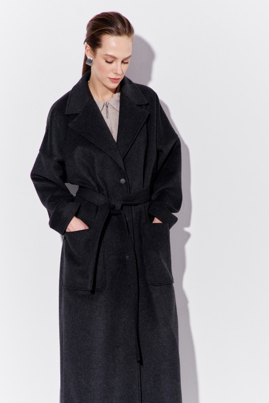 Пальто А2642/12 серое