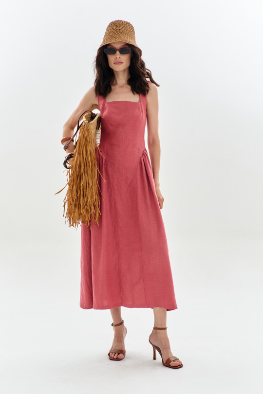 Платье А2747/1 коралловое