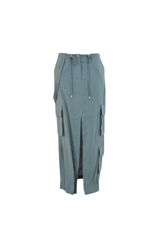 Юбка А2343/8 серо-зелёный