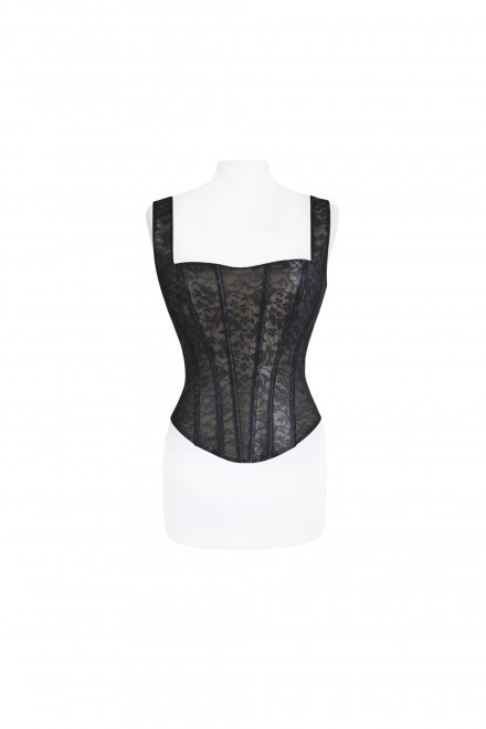 Корсет L0723-3 телесно-чёрный