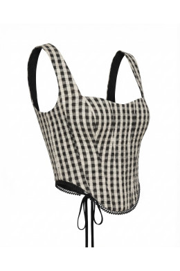 Корсет А2893/3 чёрно-молочный